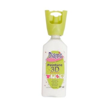 Peinture 3D - Diam's - Blanc - 37 ml - Brillant - Effet relief saisissant