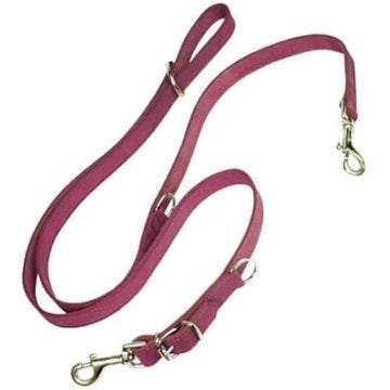 Correa multiposition cuir nubuck - GLORIA - Rose - Solide et durable - Doux au toucher - Mousquetons en chrome