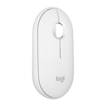 Souris Logitech Pebble Mouse 2 M350s souris fine sans fil Bluetooth, portable, légère - Blanche