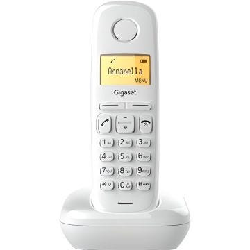 Téléphone sans fil Gigaset A170 avec ID d'appelant DECT/GAP blanc - 10 sonneries - Répertoire 50 noms et numéros