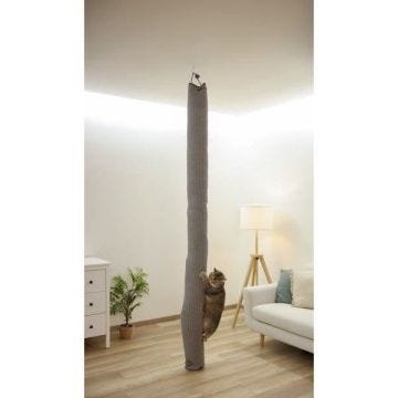 Sac d’escalade pour chats - KERBL - CLIMBER - 16 x 16 x 240 cm - Fixation plafond - Gris