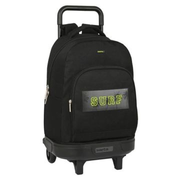 Cartable à roulettes Safta Surf Noir (33 x 45 x 22 cm)