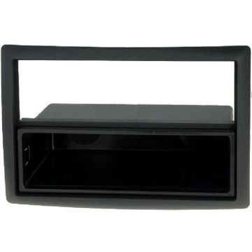 Facade Autoradio 1Din Megane II 02-09 - Noir - avec vide-poche - ADNAuto