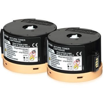 Cartouche de toner EPSON AL-M200/MX200 - Pack de 2 - Noir - Jusqu'à 2500 pages
