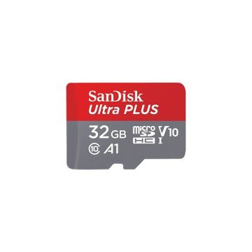 Carte Mémoire - SanDisk - Ultra Plus - 32 Go - MicroSDHC - Adaptateur inclus