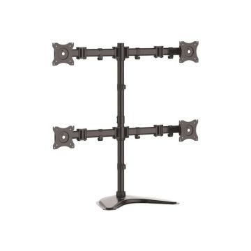 Support de bureau pour 4 écrans - STARTECH - ARMBARQUAD - Fixation VESA jusqu'à 27" - Réglable multi-écran