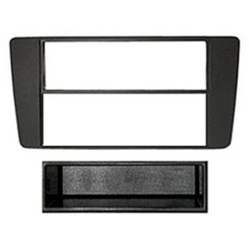 Adaptateur de façade d'autoradio 2x simple DIN Noir Skoda Octavia 2004 – 2007