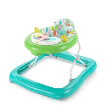 BRIGHT STARTS Trotteur et centre d'activités 2 en 1 - Animaux de la Jungle, Musique et Lumières, Jouets interactifs
