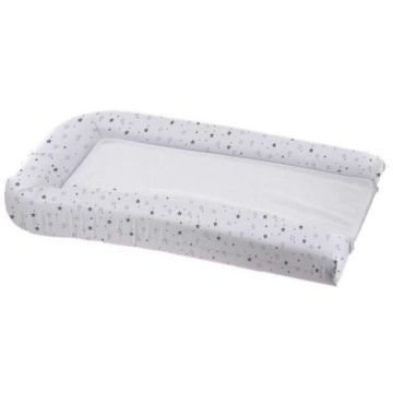 Matelas à langer avec éponges amovibles - blanc / gris - 42 x 70 cm