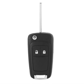 Coque de Clé Non Coupée, Télécommande Pliable à 2 Boutons de Voiture pour Vauxhall Opel Astra Insignia