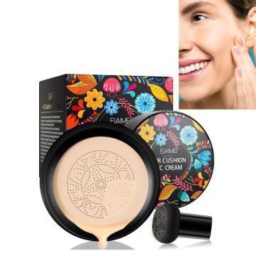 CC Crème BB Crème,Tête De Champignon Coussin D'Air Cc Creme,Fond De Teint Cover Concealer,Pour Une Apparence Sans Défaut (Naturel)