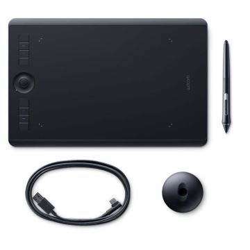 Wacom Intuos Pro Medium - Numériseur - 22.4 x 14.8 cm - multitactile - électromagnétique - 8 boutons - sans fil, filaire