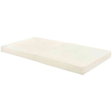 Matelas de Voyage Bébé - 60x120 cm - Pliant - Epaisseur 7 cm : Moelleux et confortable - Idéal pour couchage d'appoint Blanc