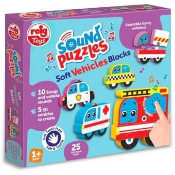 Puzzle sonore - Sound Puzzles - Voitures - Blocs et figurines - Pour enfants - Mixte