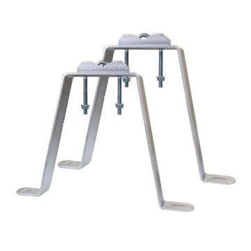 fixation murale petit modèle en acier déport de 25cm x2