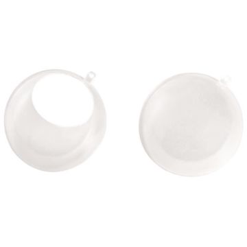 2 boules plastiques - Cristal - ø12cm (découpe ø7,5cm) - Rayher Incolore