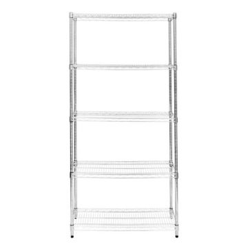 Etagère en Fil d'Acier Chromé - Max 1000KG - 45x90x180cm - Rangement Garage