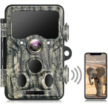 Caméra de Chasse Wifi Full HD Vision Infrarouge Mouvement Bluetooth IP66 +SD 128Go - YONIS Vert