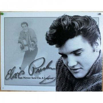 Décoration murale - Elvis Presley - Plaque en métal - Vintage - Rectangulaire