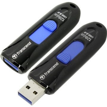 Clé USB TRANSCEND JETFLASH 790 - 128 Go - USB 3.0 - Noir