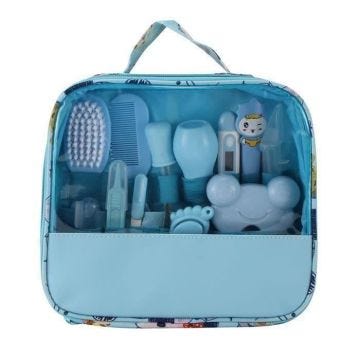 13PCS Trousse de Soin et Santé Pour Bébé Essentiel de Toilette-Bleu COS20