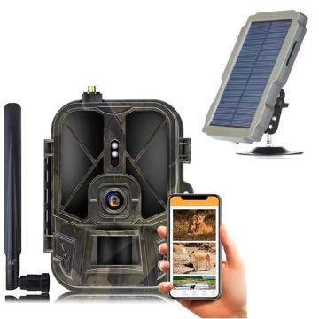 Caméra de Chasse 4K 36MP 4G App Mobile Android iOS Avec Panneau Solaire + 1 Batterie + SD 64Go YONIS