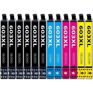 603Xl Cartouches D'Encre Compatible Avec Epson 603 603 Xl Pour Expression Home Xp-2100 Xp-2105 Xp-3100 Xp-3105 Xp-3150 Xp-4100 Xp-