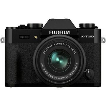FUJIFILM Hybride X-T30 II NOIR + Objectif Fujinon XC 15-45mm F3.5-5.6 OIS Pancake Power Zoom Garanti 3 ans