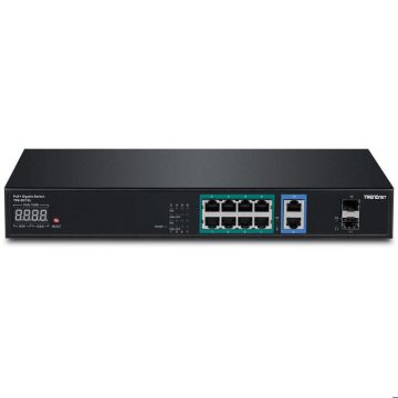 TRENDNET Commutateur Ethernet TPE-3012L 10 Ports - 2 Couches supportées - Modulaire - Paire torsadée, Fibre Optique - 1U Haut