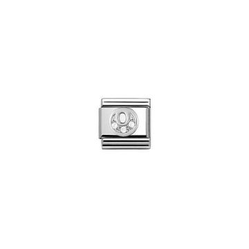 Bracelet Maillon en Argent 925 et Oxyde de Zirconium - NOMINATION - Lettre O - Bijou évolutif et personnalisable