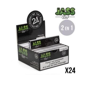 Feuilles à rouler JASS Slim + Tips Black Edition x24