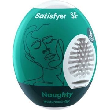 Masturbateur - Satisfyer - Egg Naughty - TPE hydro-active - 6 sensations - Facile d'usage