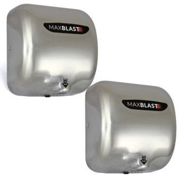 MAXBLAST - 2 Sèches Mains Professionnels Automatiques, Ecologiques et Ultra-Performants