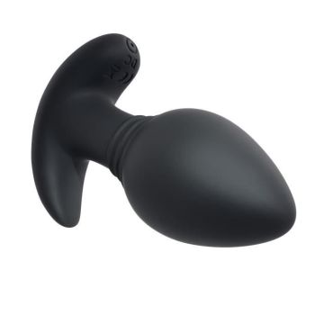 Plug anal - Playboy - Plug and Play - Silicone velouté - 10 vitesses - Noir
