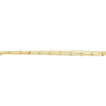 Bracelet - Brillaxis - Bracelet Brillaxis multi-rangs cubes or jaune 9K - Couleur de la matière:Jaune Taille/Longueur:18 cm