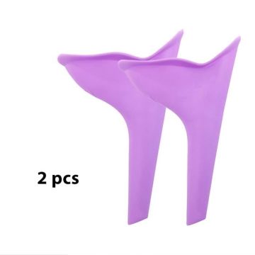 color purple 2 pcs Urinoir pour femmes, voyage en plein air, Camping, urinoir Portable pour femmes, Silicone
