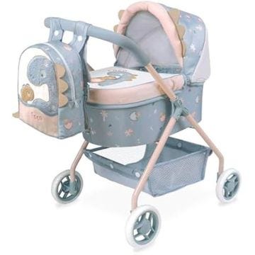 Poussette de Poupées - DE CUEVAS TOYS - Coco - 56 cm - Bleu et Blanc - Pour enfants à partir de 18 mois