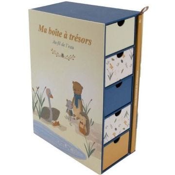 Coffret - DOMIVA - AU FIL DE L'EAU - Boîte à trésors + Journal de naissance