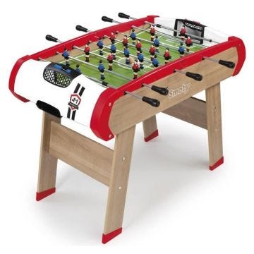 Smoby - Babyfoot Powerplay 4 en 1 - Babyfoot, billard, palet et ping pong - 120x90x86 - Dès 8ans