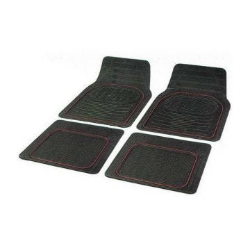 Tapis de sol - Contour - Universel - Caoutchouc premium - Noir - 4 pièces