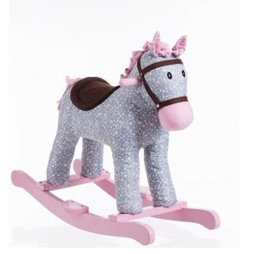Cheval à bascule en bois 69cm pour fille