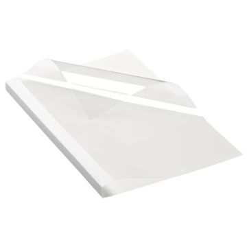 Couverture dos cartonné blanc pour thermosoudure 200 g - Epaisseur dos 15 mm 15/100e - Lot de 50