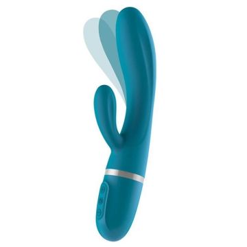 Vibromasseur Rabbit Bend It Plus Mémoire de Forme Bleu