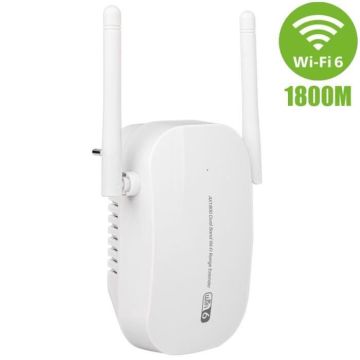 Répéteur Wifi AX1800 Mbps - E.F.CONNECTION - Double Bande 2,4 GHz & 5 GHz - Couvre jusqu'à 200m²