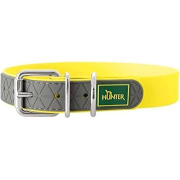 Collier - HUNTER - Confort - Jaune Fluo - 65 cm - Résistant à l'eau et aux déchirures