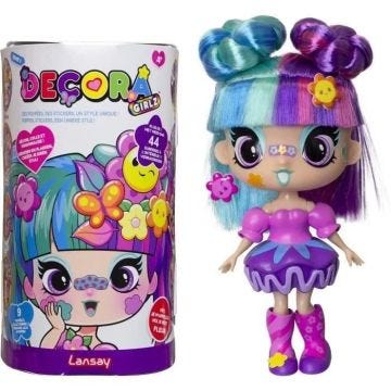 Poupée - LANSAY - 55102 - Decora Girlz - Minis Poupées Fashion À Personnaliser - Fleur