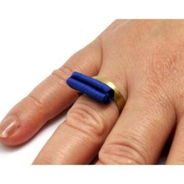 Bague en soie - Tegumenti - Bleu - Femme - Réglable