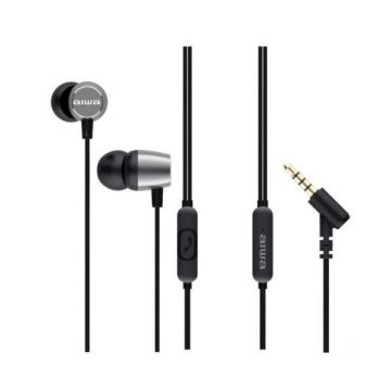 Écouteurs intra-auriculaires - AIWA - ESTM-30SL - Argentés - Microphone intégré - Jack 3,5 mm