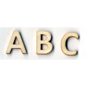 Alphabet en bois - ARTEMIO - 130 pièces - Lettres majuscules - 6 cm - Décoration créative