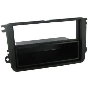 Adaptateur de façade d'autoradio 2x simple DIN Noir Volkswagen Fox 2006 >